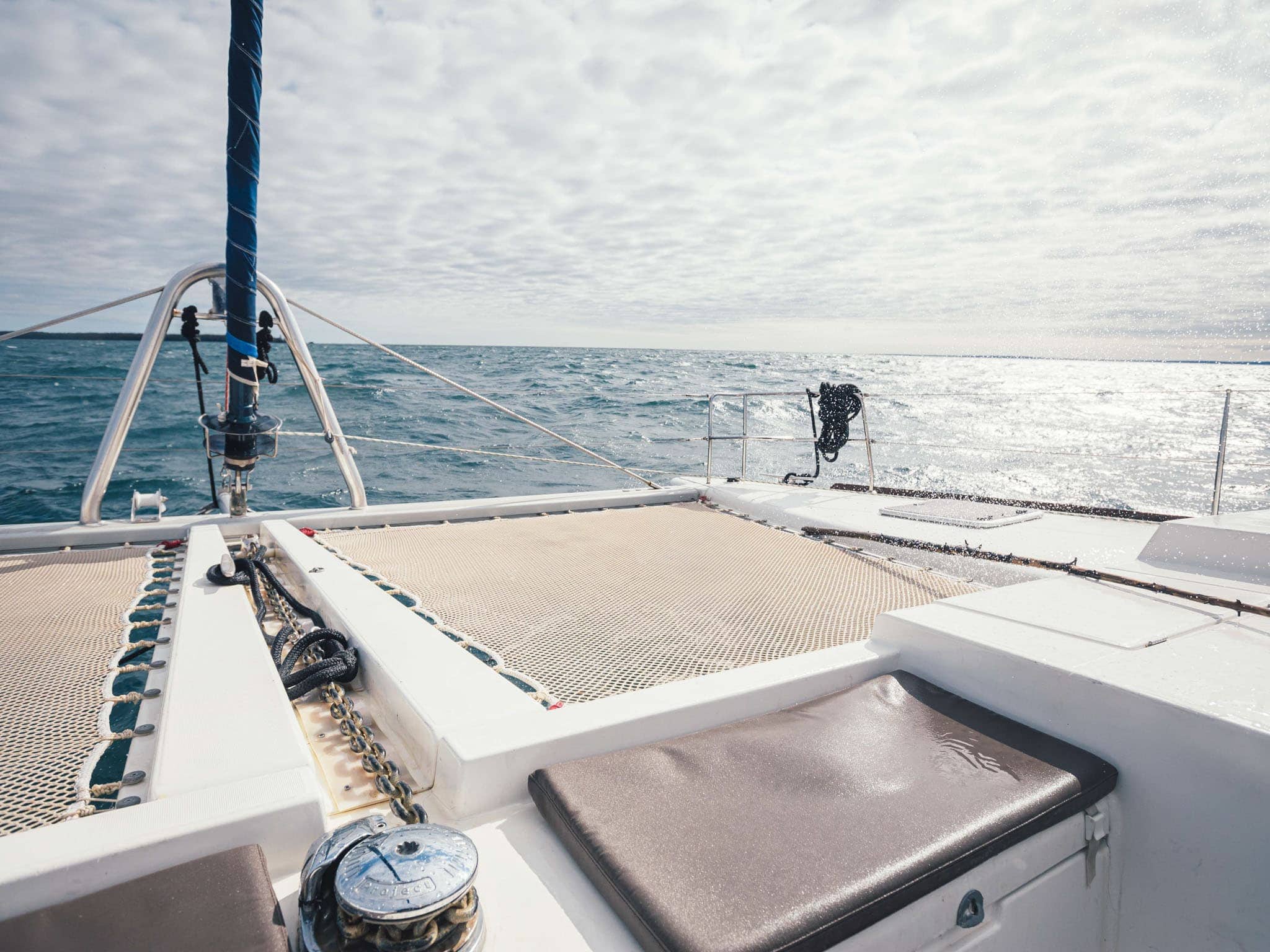 Lagoon 500 Catamaran on Lake Superior, Thunder Bay