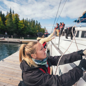 getting ready to leave the dock