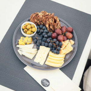cheese tray sitting on deck
