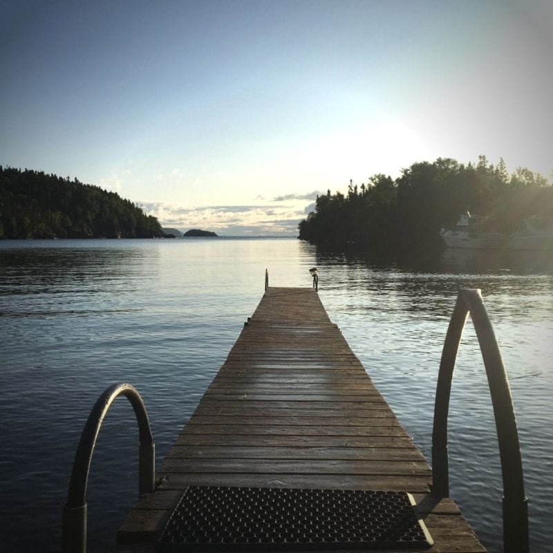 dock at thompson island