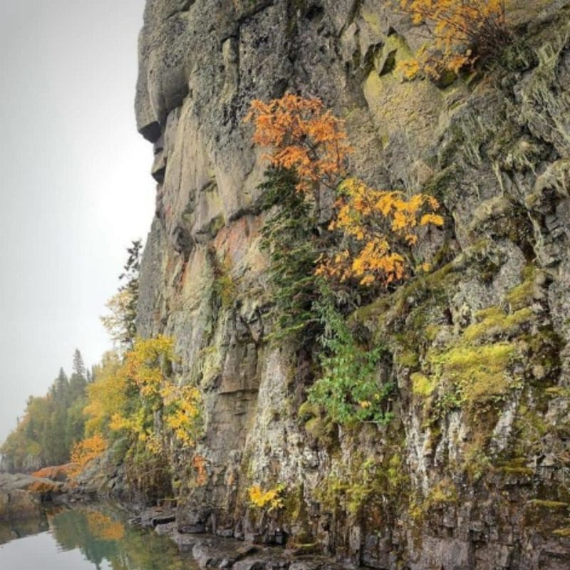 rock face, caribou island