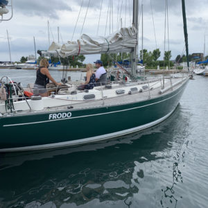 Frodo Sloop Monohull sailboat leaving the Thunder Bay Marina