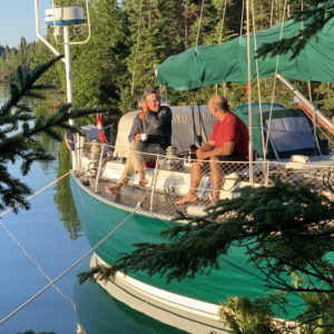 Anchored on Frodo at Sunset on the Canadian shore of Lake Superior