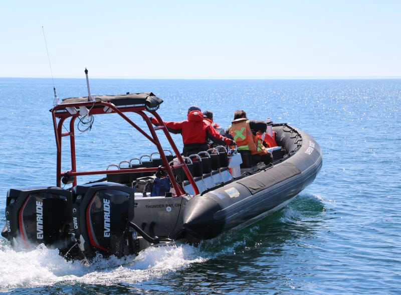 Superior Rocket research tour on Lake Superior